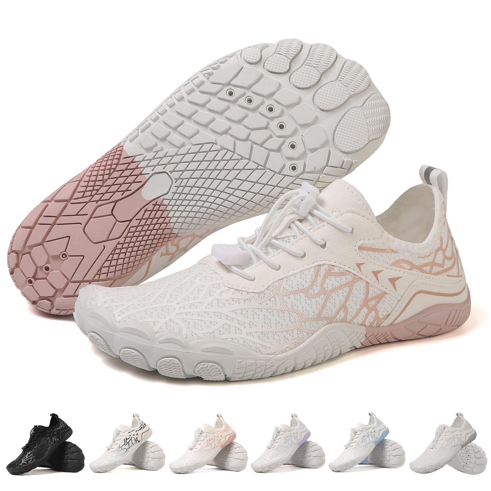 Hike Barefoot Shoes for Womens Men,Quick Dry Water Shoes,Beach Pool Aqua Swim Surf Hiking Walking Shoe,Non-Slip Athletic Footwear Wide Toe Water Shoe