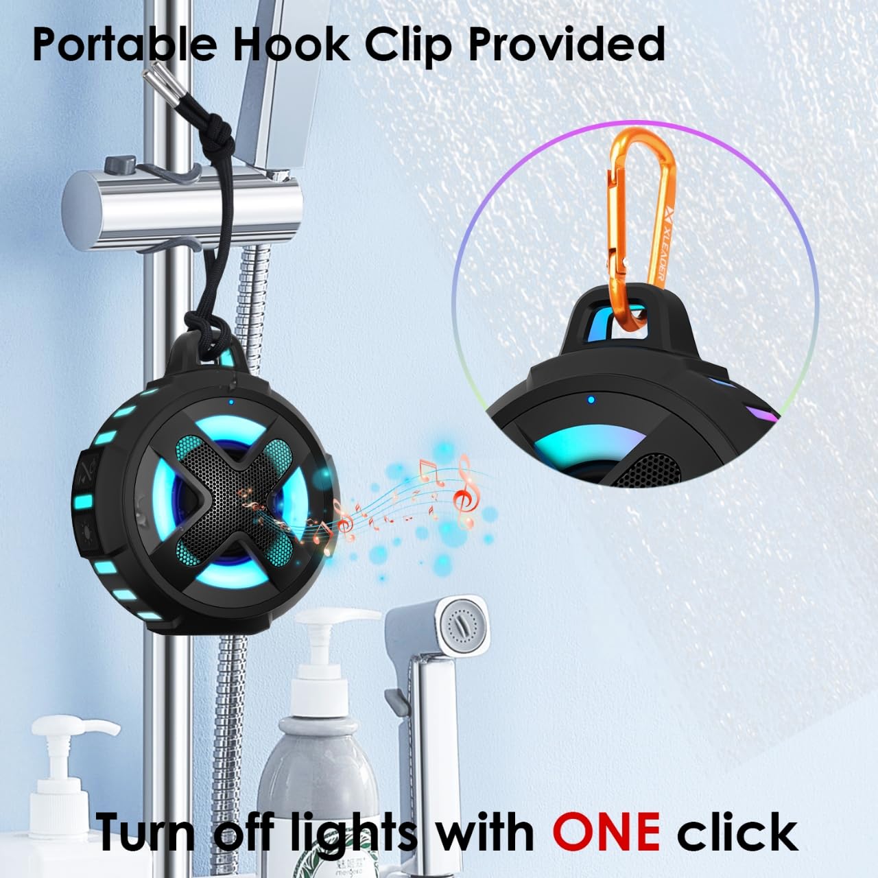 Aggiornato, Cassa Bici Pro, con Supporto da Manubrio, Bluetooth V5.4, IPX7 Impermeabile, Custodia in silicone, Navigazione Trasmissione, 10W Bassup, 15-24Ore di Gioco, Gancio, Accessori Bicicletta