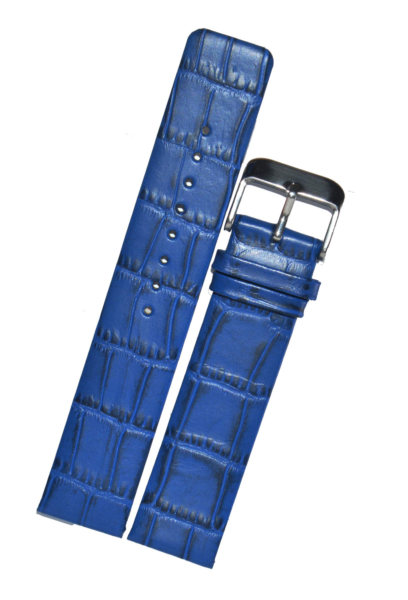 SURU® 20MM Square Tip with Curved Angles Leather Watch Strap / Watch Band (Width- 20mm /Colour- Blue) D685 (B08WPPKG13) Amazon Price History, Amazon Price Tracker