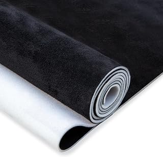 Black Suede Auto Headliner Fabric 98x60 Foam Backed - Premium DIY Replacement for Car Truck SUV RV Roof Interiors