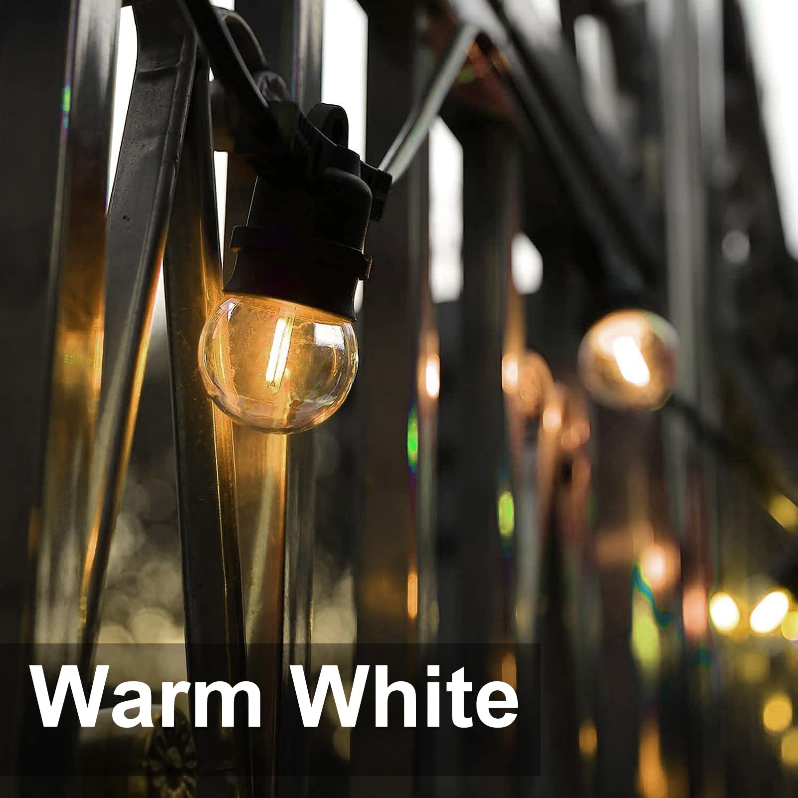 40 piezas LED E27 1W, blanco cálido 2700K,E27 tornillo base 1W bombilla globo lámpara para decoración de fiesta de vacaciones, bombilla para luces de hadas, AC 220V