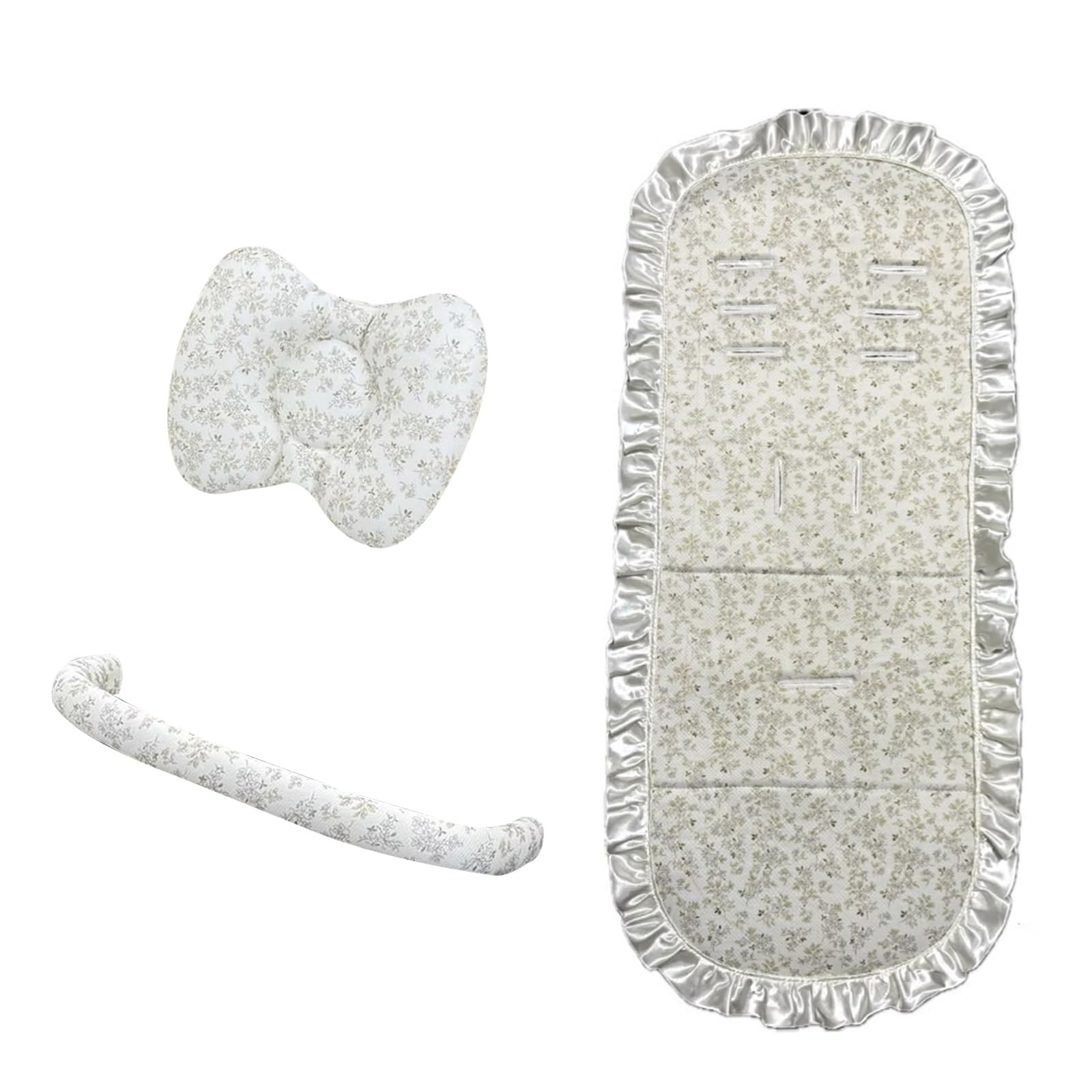 Almohadilla de refrigeración para cochecitos, tela de seda de hielo, funda para reposabrazos, alfombrilla para reposacabezas para uso diario, accesorio de viaje, protector de asiento para cochecitos