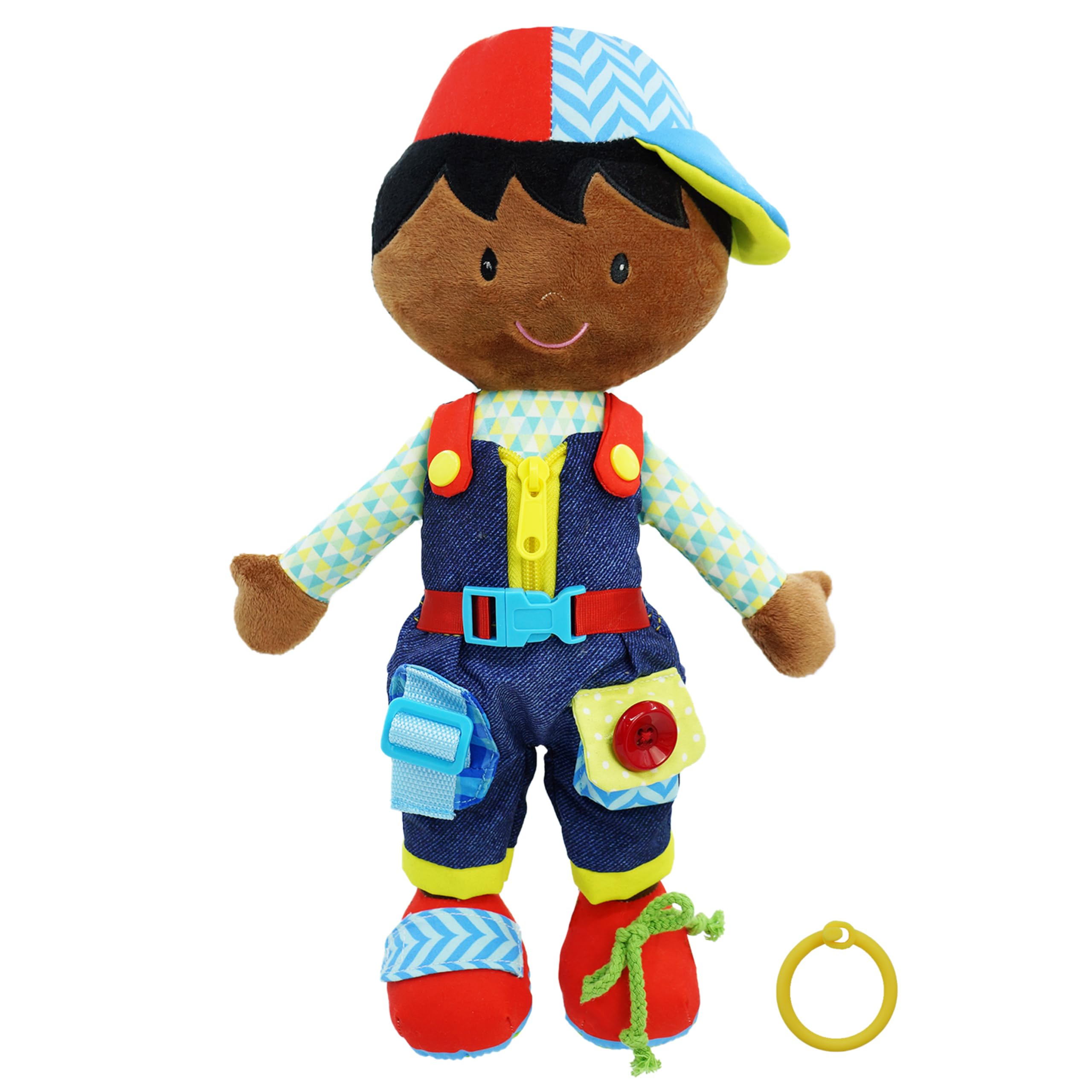 Lullaberry 40cm Dressy Friends Isaiah, Educational Stuffed Plush Doll For Kids and Toddlers 18 Months and Up