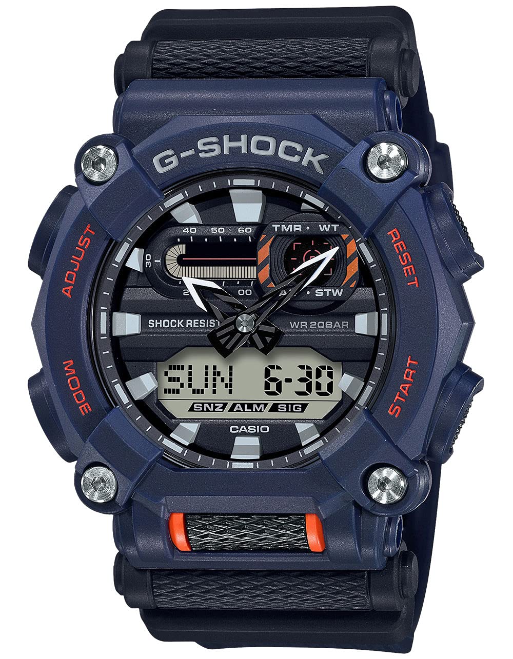 Men's Casio G-Shock Analog-Digital Blue Resin Watch GA900-2A