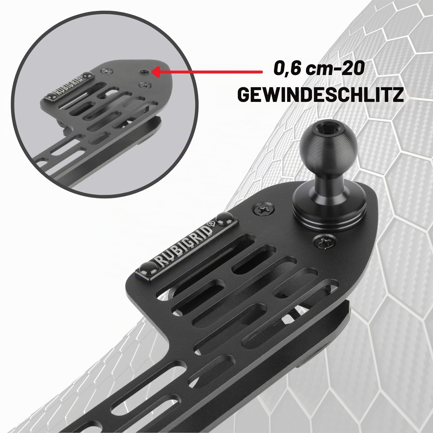 Bulletpoint RubiGrid Metall-Armaturenbrett-Halterung für mehrere Geräte, kompatibel mit Jeep Wrangler 4xe 2021–2023