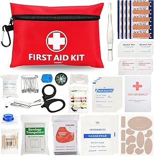 Mini First Aid Kit, 122 Piece Small First Aid Kit Designed for Family Emergency Care for Home, Camping, Hiking, Backpackin...