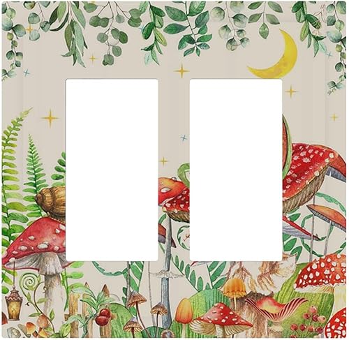 Miniatura 58 de Cubiertas Decorativas de Tomacorrientes Estilo Gótico Cuervo Flores Púrpuras 1 Gang Interruptor de Luz Simple Basculante Placa Cubierta Placas de