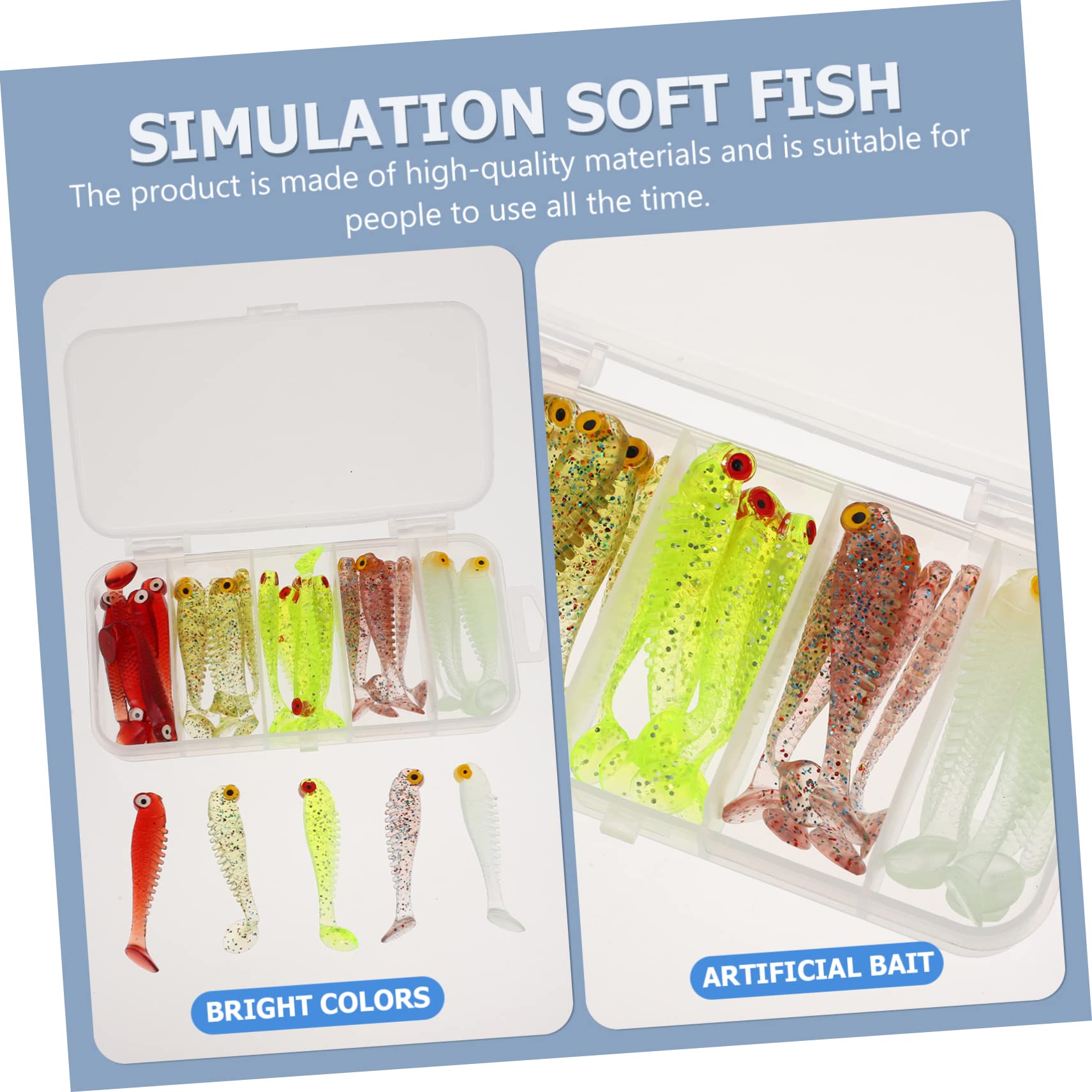 BESPORTBLE Lot De 5 Leurres De Pêche De Couleurs Assorties Appâts Durs pour La Pêche en Mer Et en Eau Douce 30 Pièces X 5