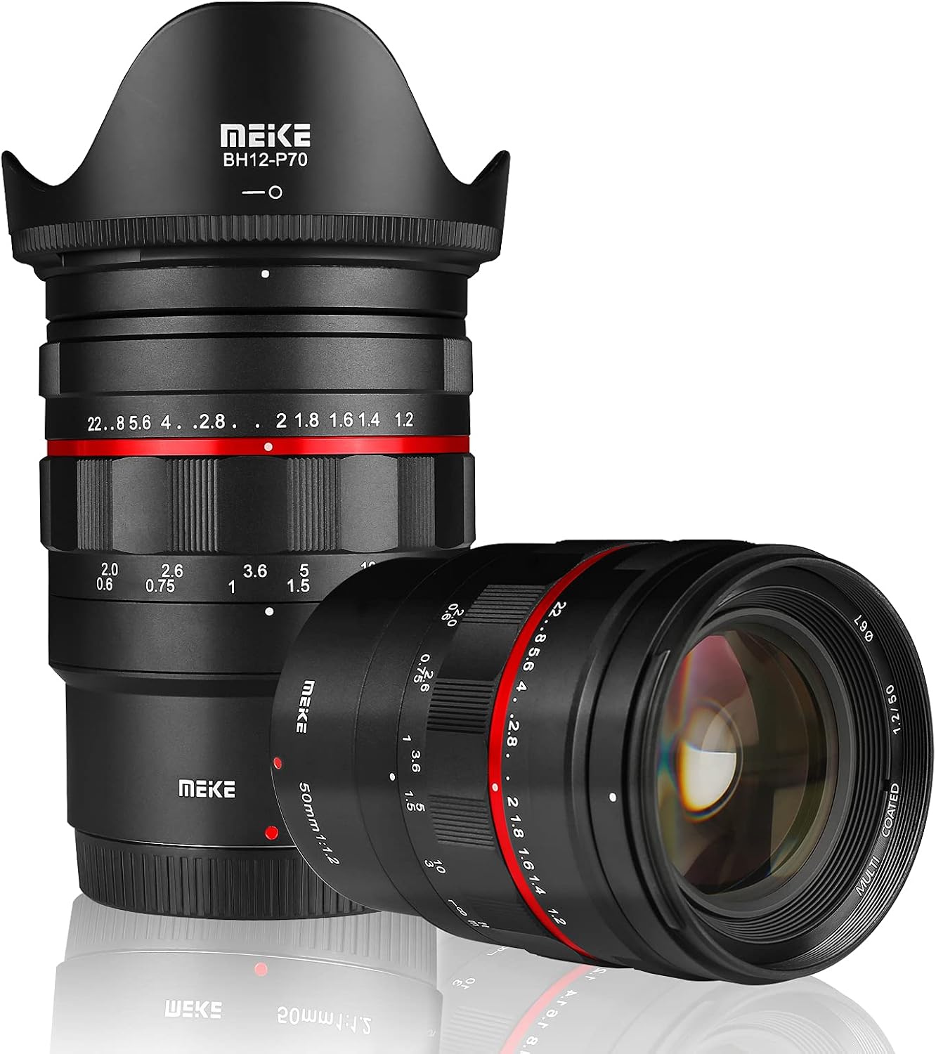 Meike MK-50mm F1.2 lens with lens hood
