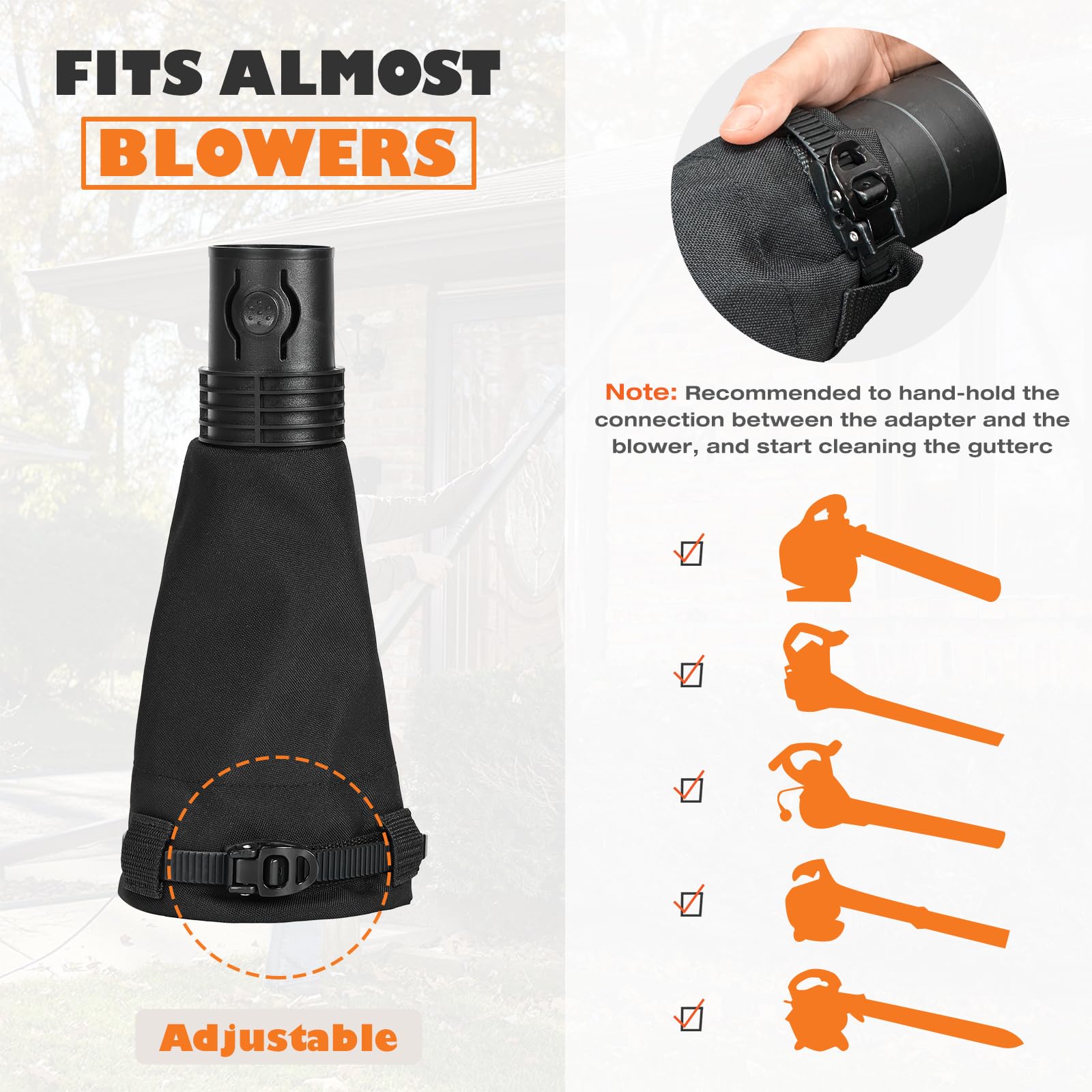 Sealegend Universal Gutter Cleaning Kit for Leaf Blowers Vacuum Attachment for Blower Gutter