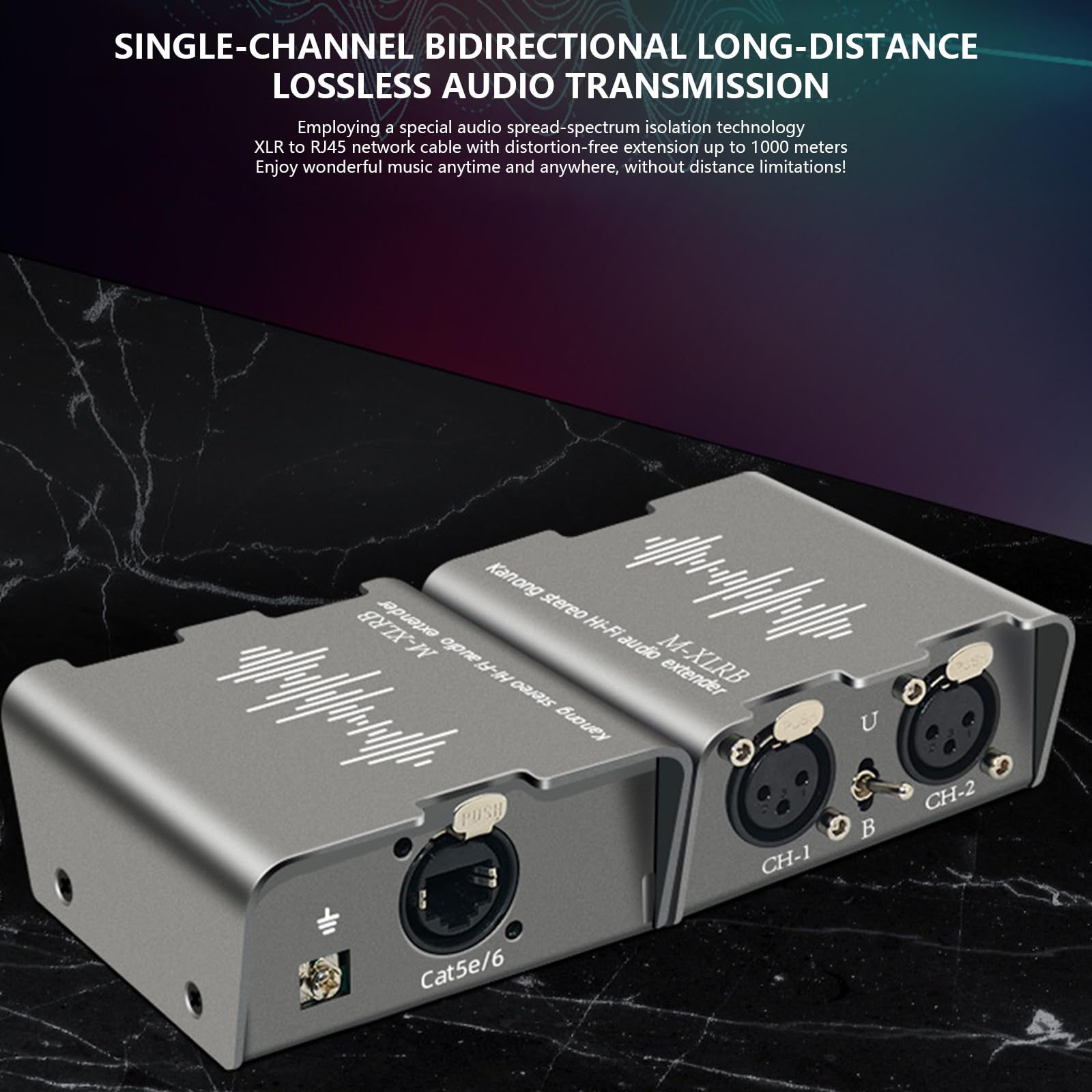 Steel Sound Indication Echoer unterstützt 1000 m bidirektionale Übertragung, ideal für Musiker und Tontechniker Bidirektionale Übertragung
