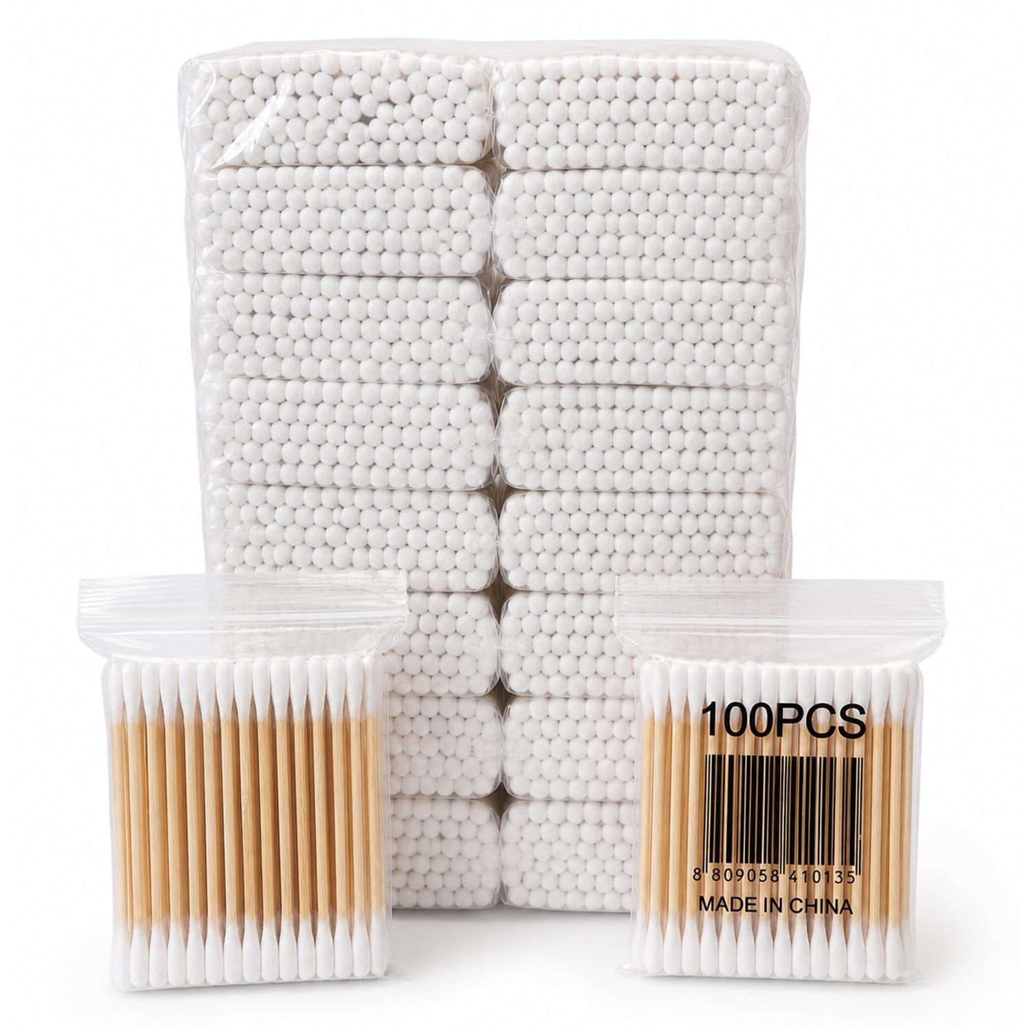 Ecommer Eco-Friendly Ear Cleaning Swabs, Q Tips Cotton Ear Buds 1500 Sticks - Pack of 20-picture-34