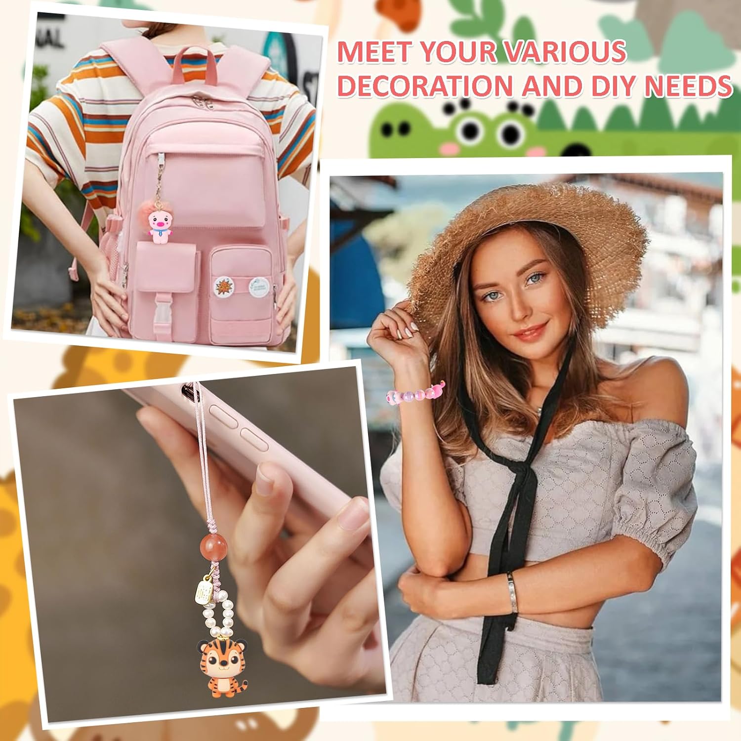 12 PCS 3D Animal Silicone Focal Beads for Pens, Focal Beads Bulk for Keychain Bracelet Necklace Making, Handmade Crafts Supplies - Image 7