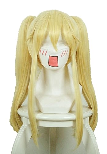 Uearlid 19.7 in Dorado claro Kakegurui Compulsivo Jugador Mary Saotome peluca de pelo sintético Cosplay Pelucas Anime Cosplay peluca fiesta de