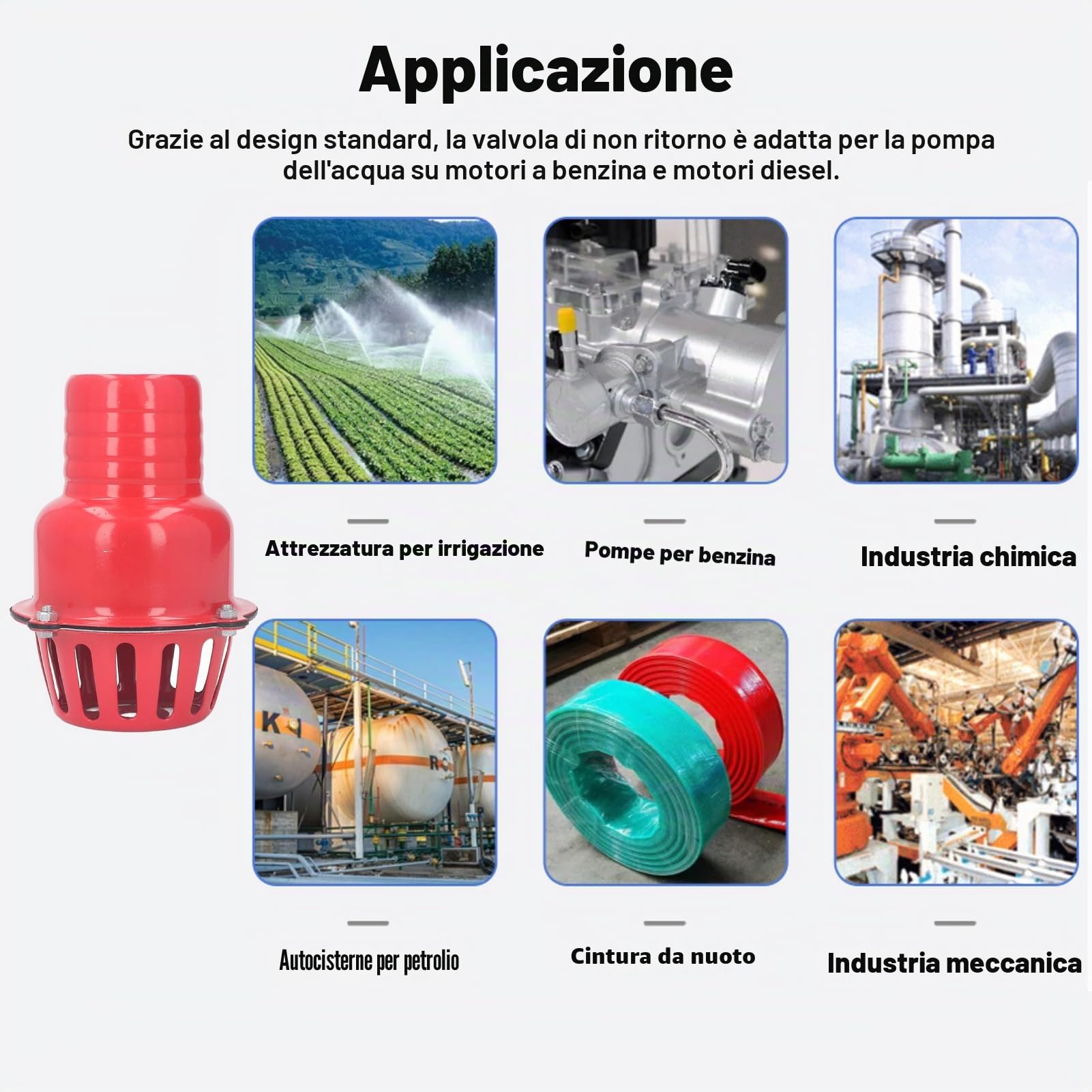 Valvola di Ritegno della Pompa Dell'acqua del Motore Valvola di Fondo della Pompa Dell'acqua 3 Pollici Lega di Alluminio Buon Accessorio per Filtro Inferiore con Buona Tenuta