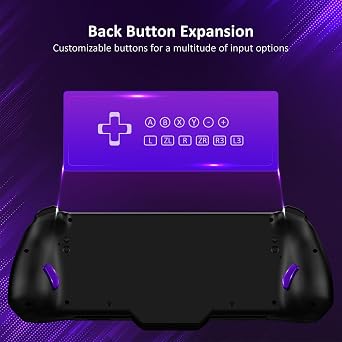 NexiGo Hall Effect Gripcon (No Drift, No Deadzone) with Hall Sensing Joystick for Switch/Switch OLED, Adjustable RGB Light, 6-Axis Gyro, Turbo, Mapping (Cosmic Nebula)