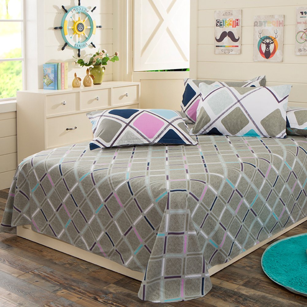 Feuilles de coton pur imprimées pour créer un nid douillet 200x230cm