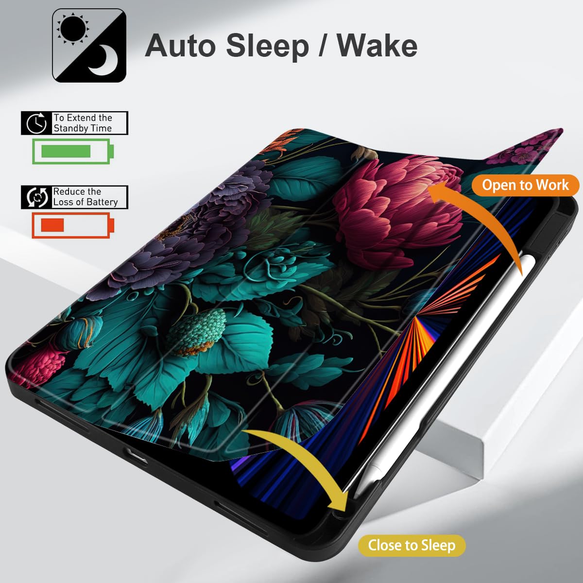 Amazon.co.jp: Yebiseven M2/M1 iPad Pro 12.9インチ用ケース 第6/5/4