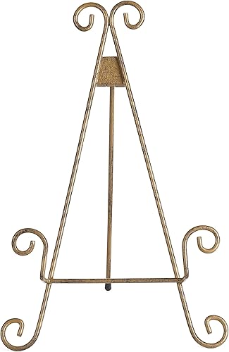 Soporte de placa para exhibición, 10 pulgadas, grande, marco de metal para imagen, bandeja decorativa, libro, caballete de fotos