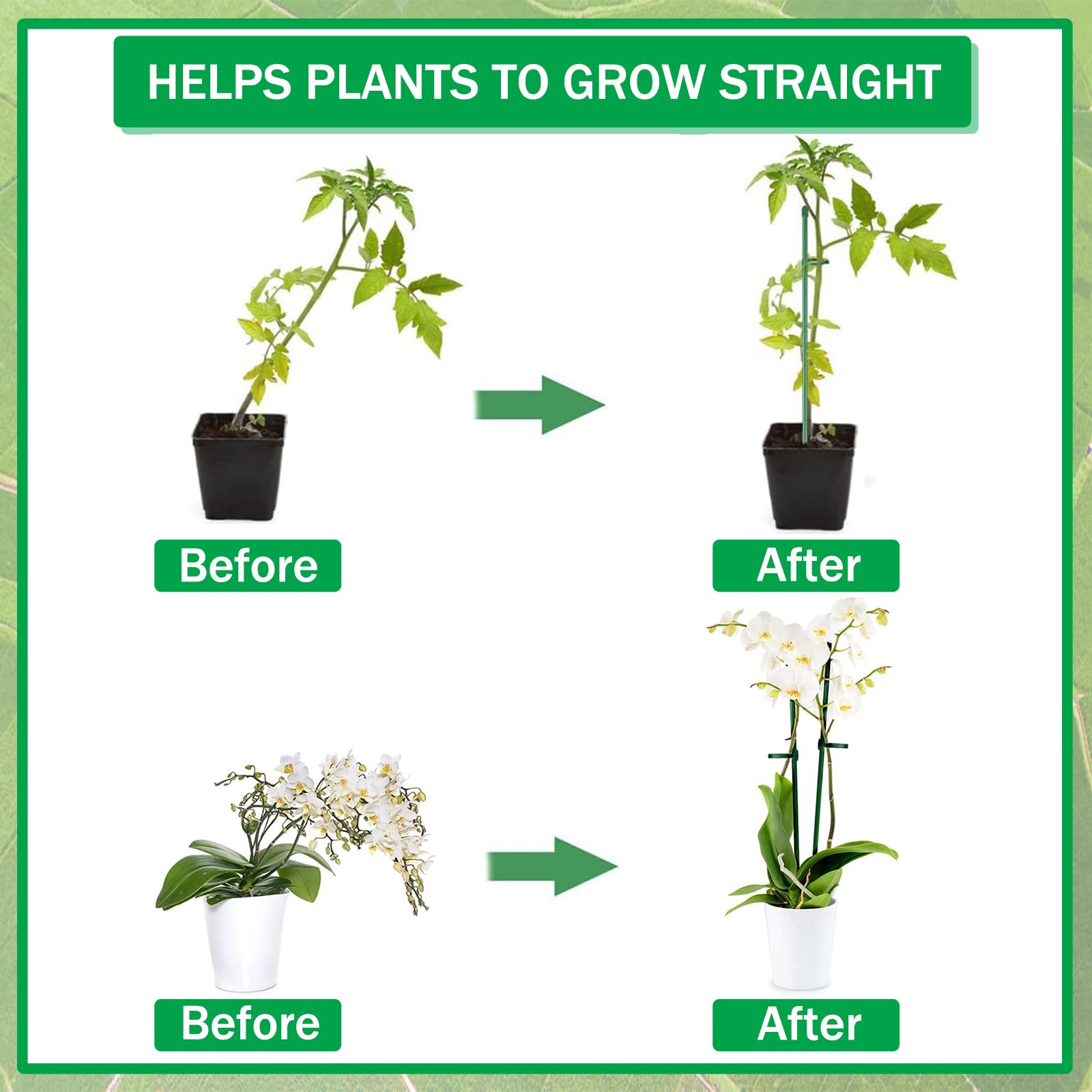 Bastoncini Per Orchidee - 90 Pezzi Kit Completo Con Clip E Prolunghe | Supporto Piante Da Vaso - Foto 2