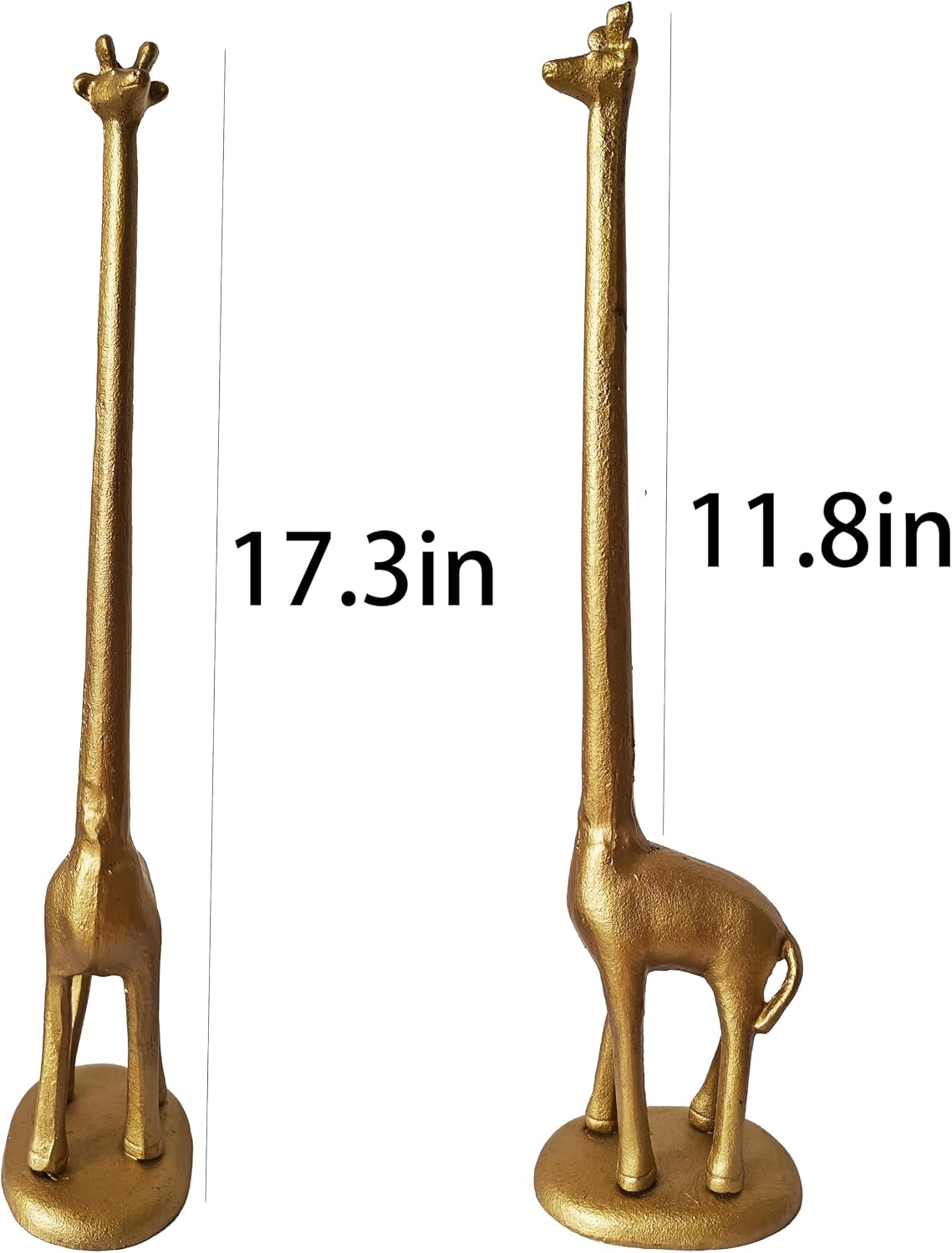 Giraffes Paper Towel Holder Cast Iron Paper Towel Holder Funny Toilet Paper Holder for The Floor or Counter in The Kitchen or Bathroom Bronze Rustic