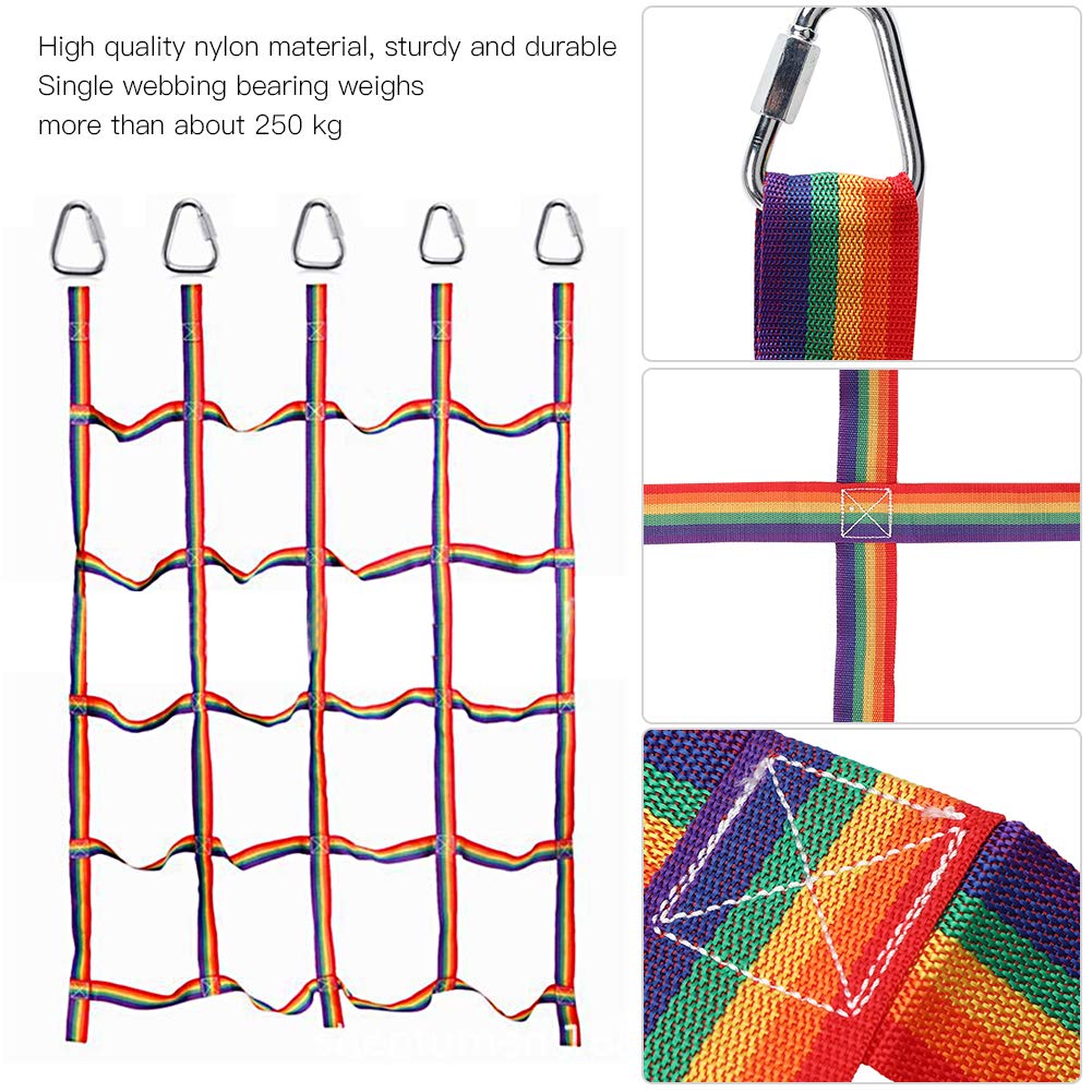 Tefola Rete da Arrampicata per Bambini, Rete da Arrampicata per Bambini in Nylon Rete da Arrampicata per Allenamento Fisico per l'intrattenimento Sportivo Quotidiano