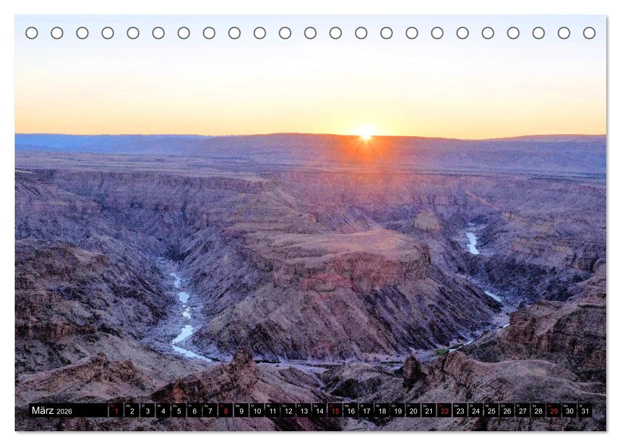 Südliches Afrika - Vom Kap bis zu den Victoria Fällen (Tischkalender 2026 DIN A5 quer), CALVENDO Monatskalender: Eine Reise durch 4 Länder im Südlichen Afrika