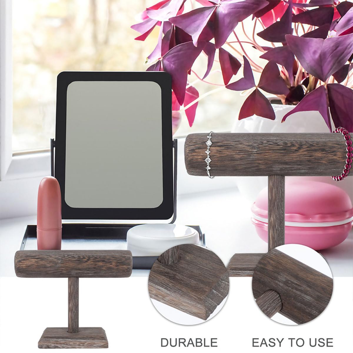 2 Stück Stirnbandständer Leichter Haarspangen Organizer Halter Praktischer Kopfband Displayständer für Schreibtisch und Ladentheke in Kaffee