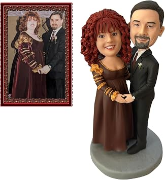 Custom Bobblehead, Couple Gift,Valentines Day Gifts Full Body Customization Handmade Based on Pictures, Couple Personalized Customized Shaking Head Doll, Unique Gift for Dad, Mom, Friends