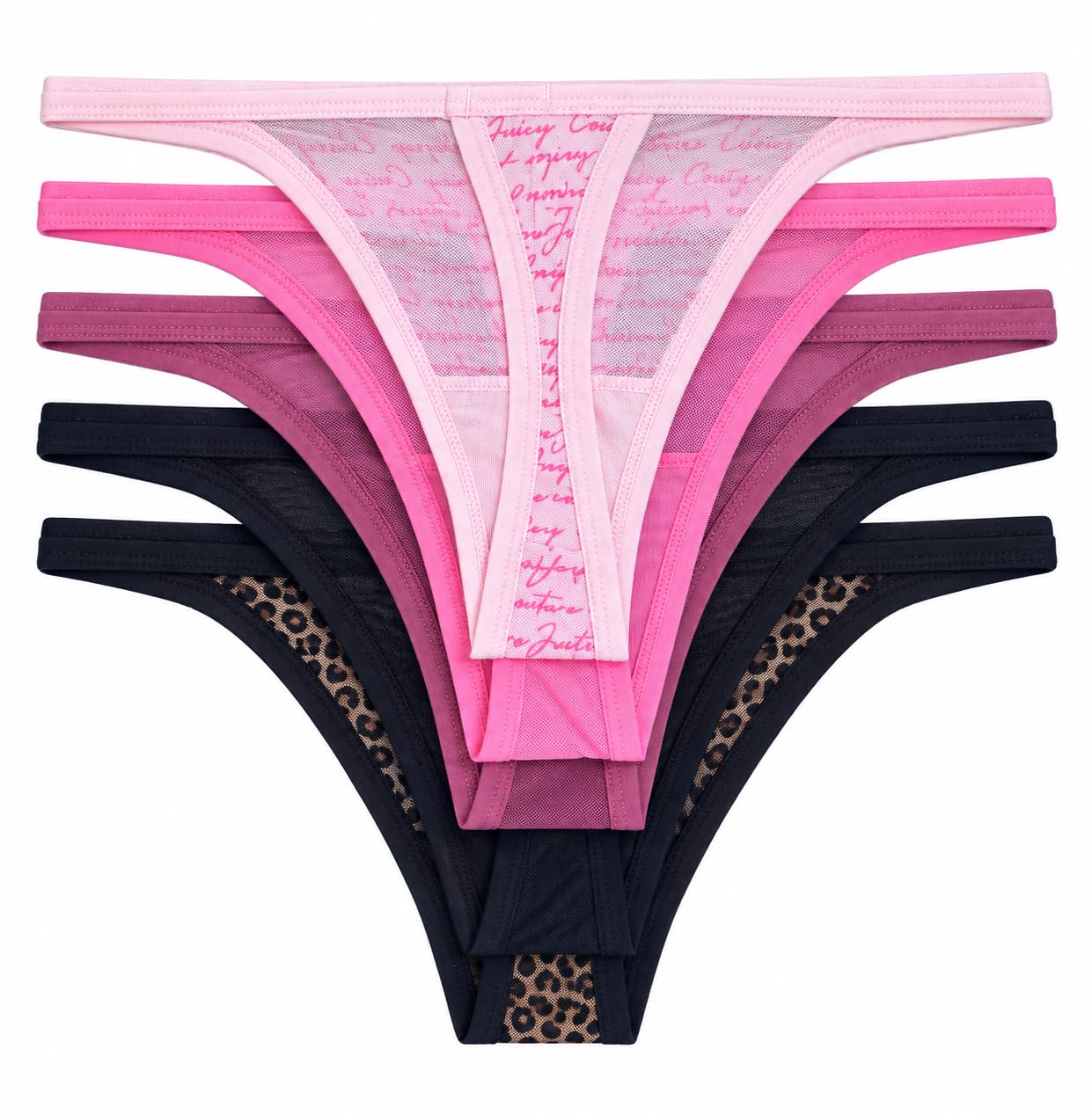 Juicy Couture G-String aus Netzstoff, Unterwäsche, 5er-Pack