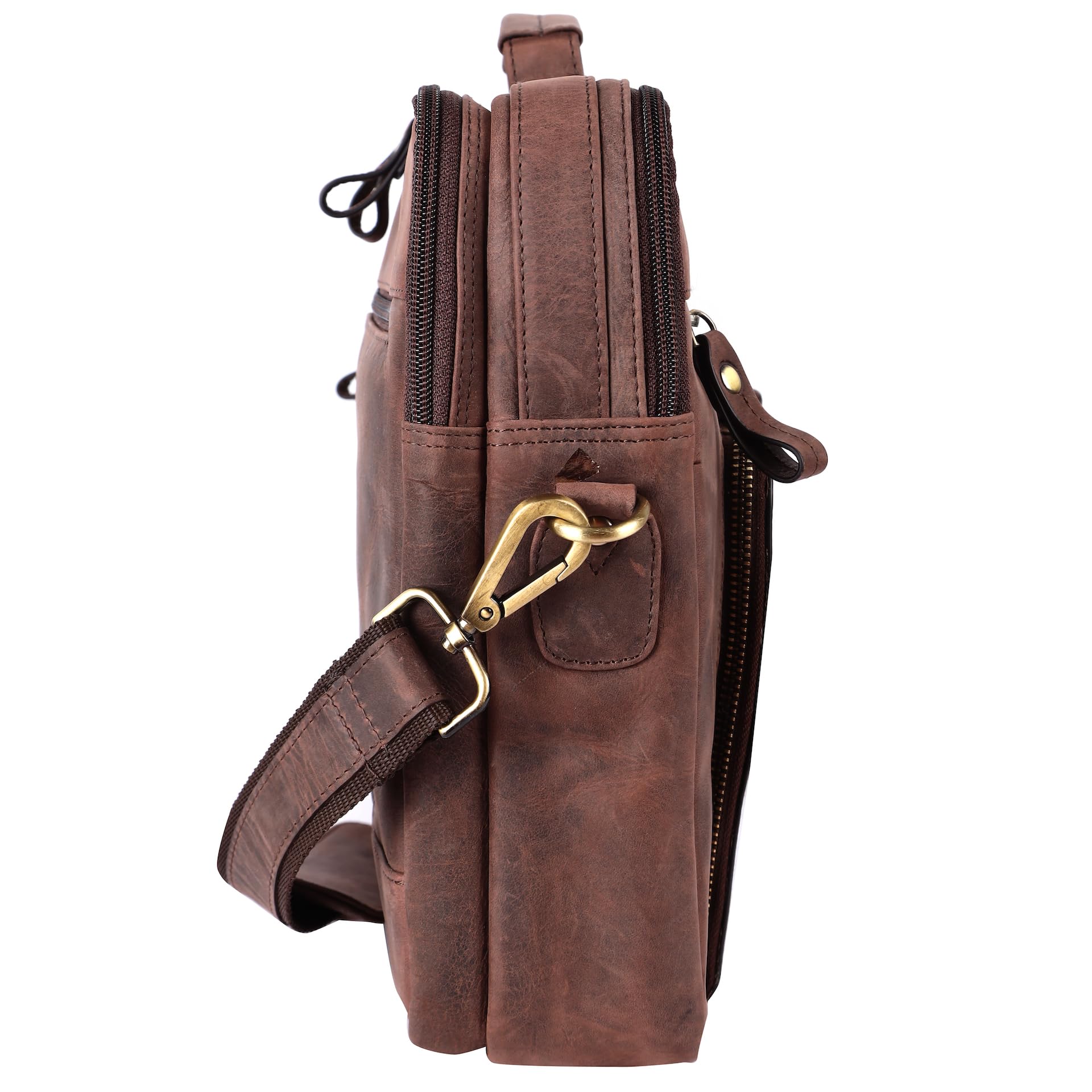 Benthill borsa per laptop vera pelle I borsa a tracolla per laptop I valigetta per notebook I Donna e Uomo borsa I borsa per notebook