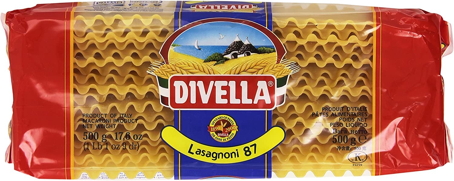 Pasta Lasagnoni N.87, breite italienische Hartweizen-Teigwaren 20 x 500g | Formato grande per forno, raue Oberfläche, ideal für Aufläufe mit Ragù und Béchamel, Gesamtnettogewicht 10 kg