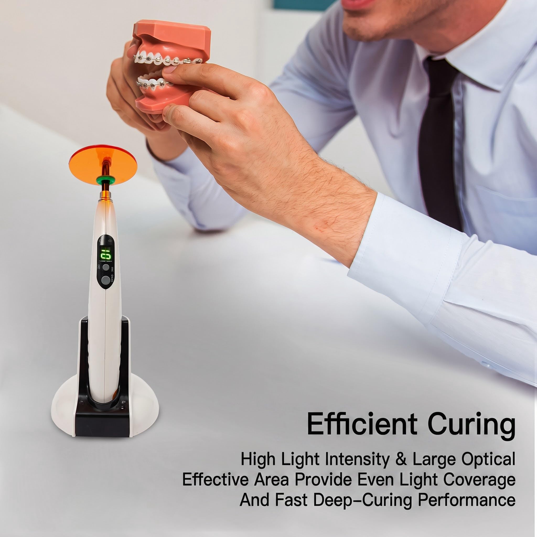 Lampe Dentaire LED 5W 1400mW/cm² 420-480nm Rechargeable Blanc