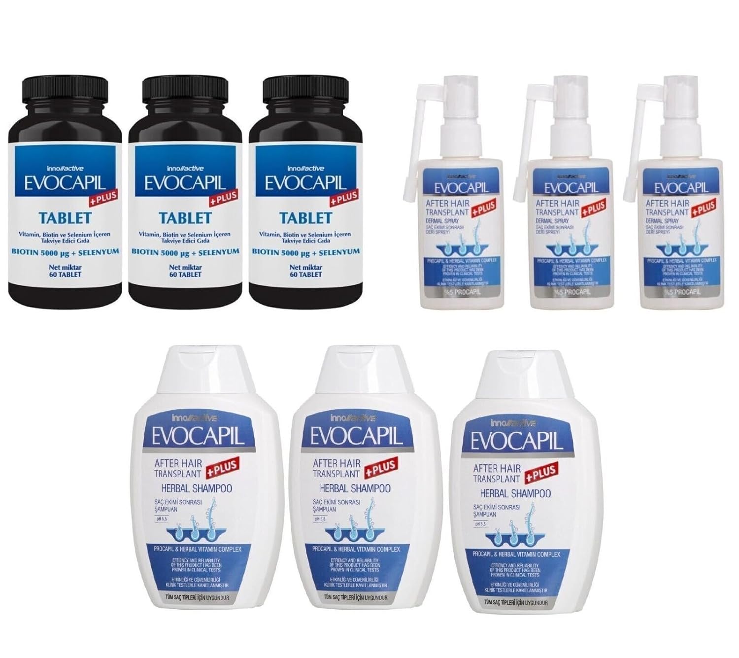 Evocapil After Hair Transplant Set 3 Months