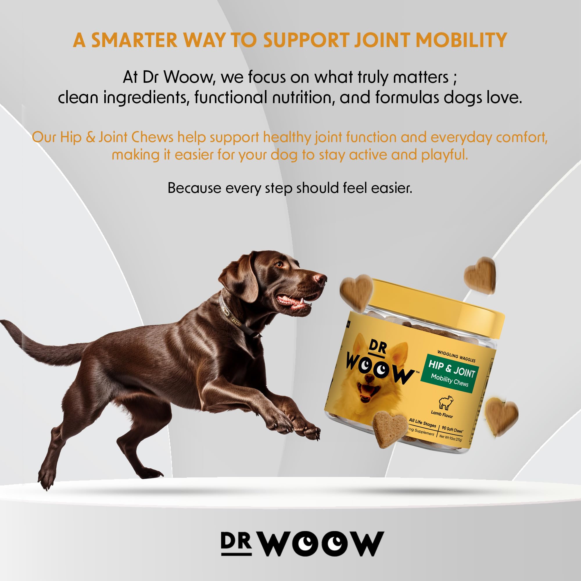 Hip & Joint Supplements for Dogs Soft Chews (90 CT) – Mobility Support + Joint Comfort & Flexibility – Glucosamine + MSM – Made in USA - image 5