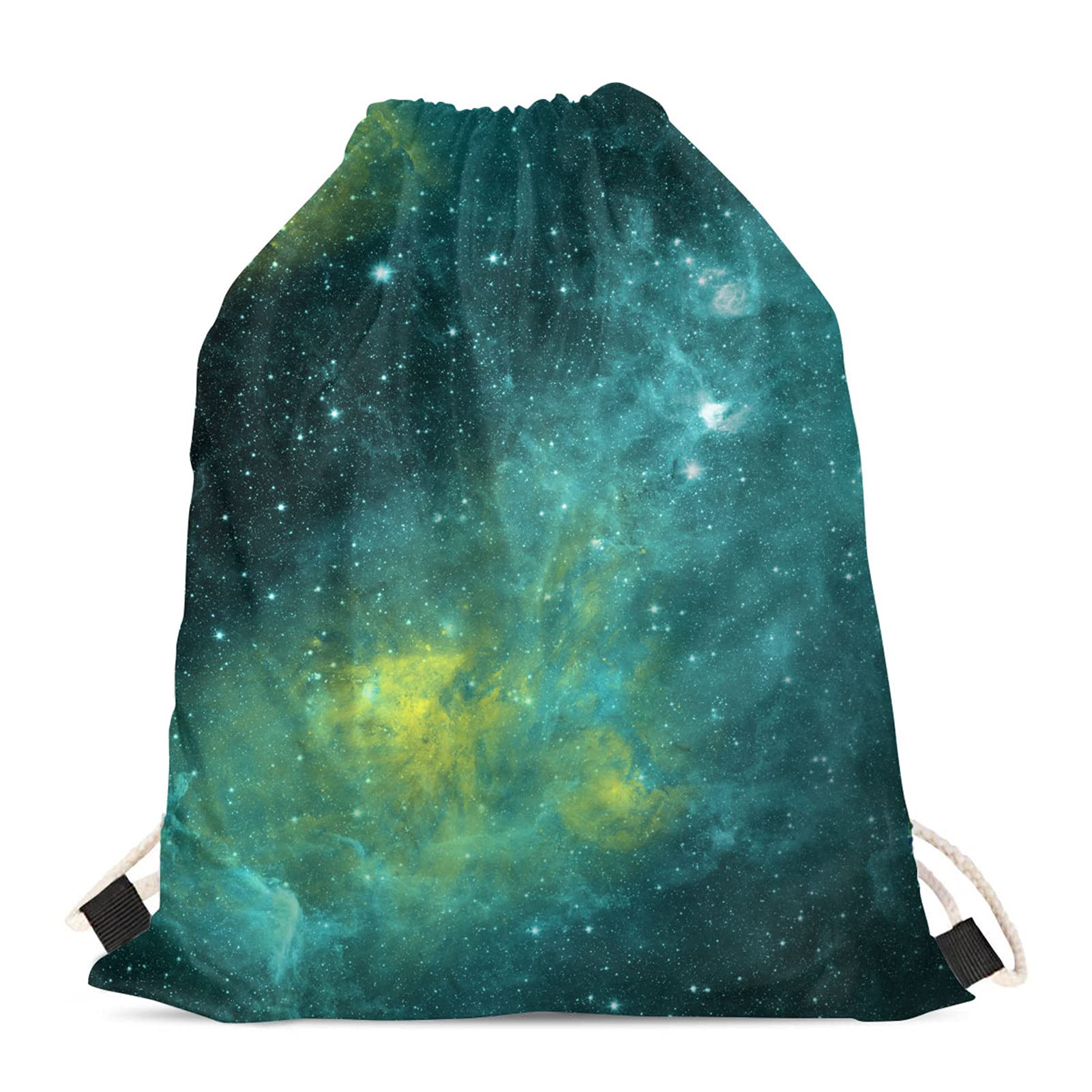 Showudesigns Galaxy Drawstring Gym Bag Cinch Tote Sport Storage Polyester Bag for Gym Traveling Team Training String Backpack for Kids Girls Sackpack โ image 1
