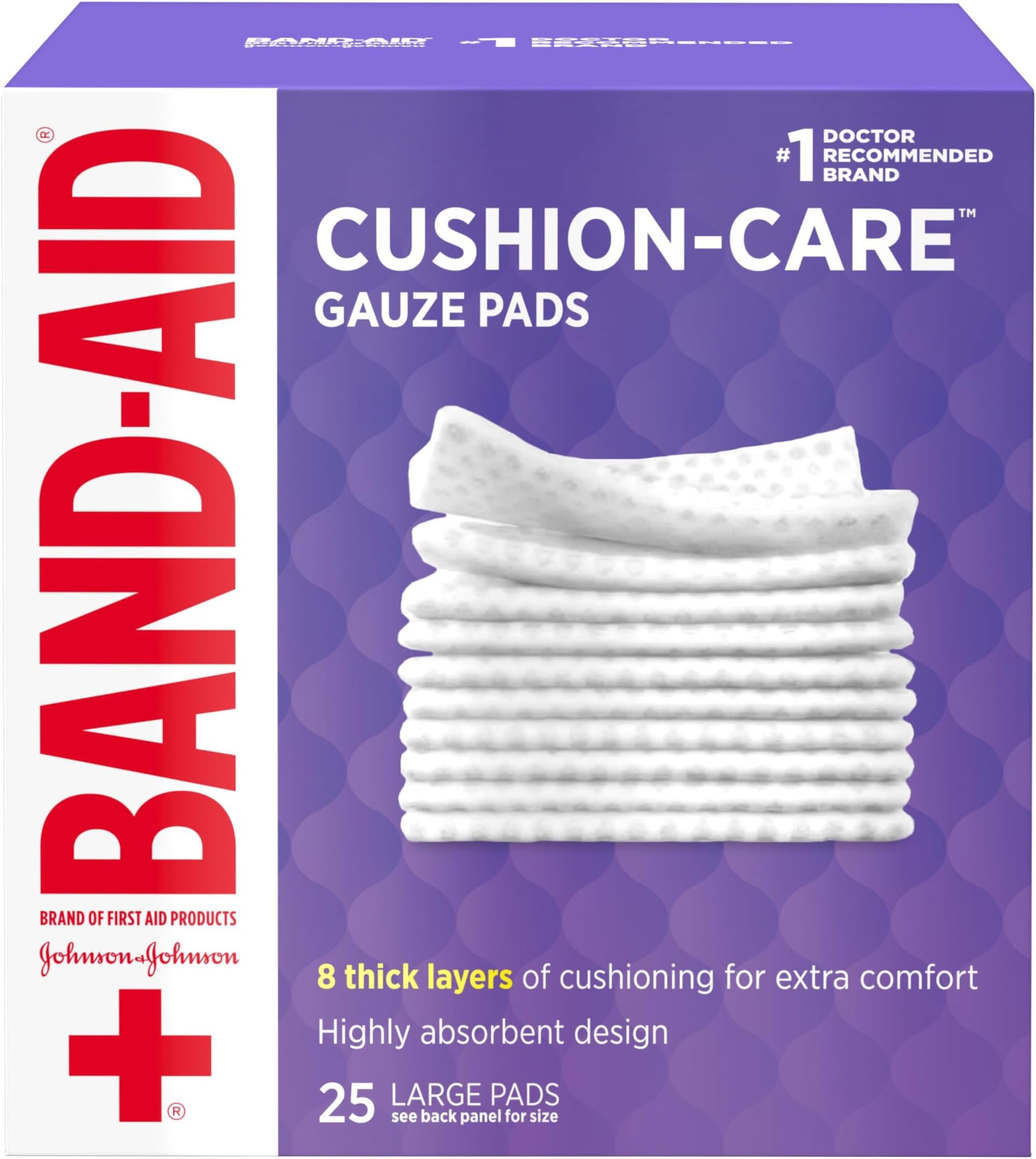 BAND-AID Brand Cushion-Care Gauze Pads, Small Size, 2 in x 2 in, 25 x 3 Ct — Amazon image 9