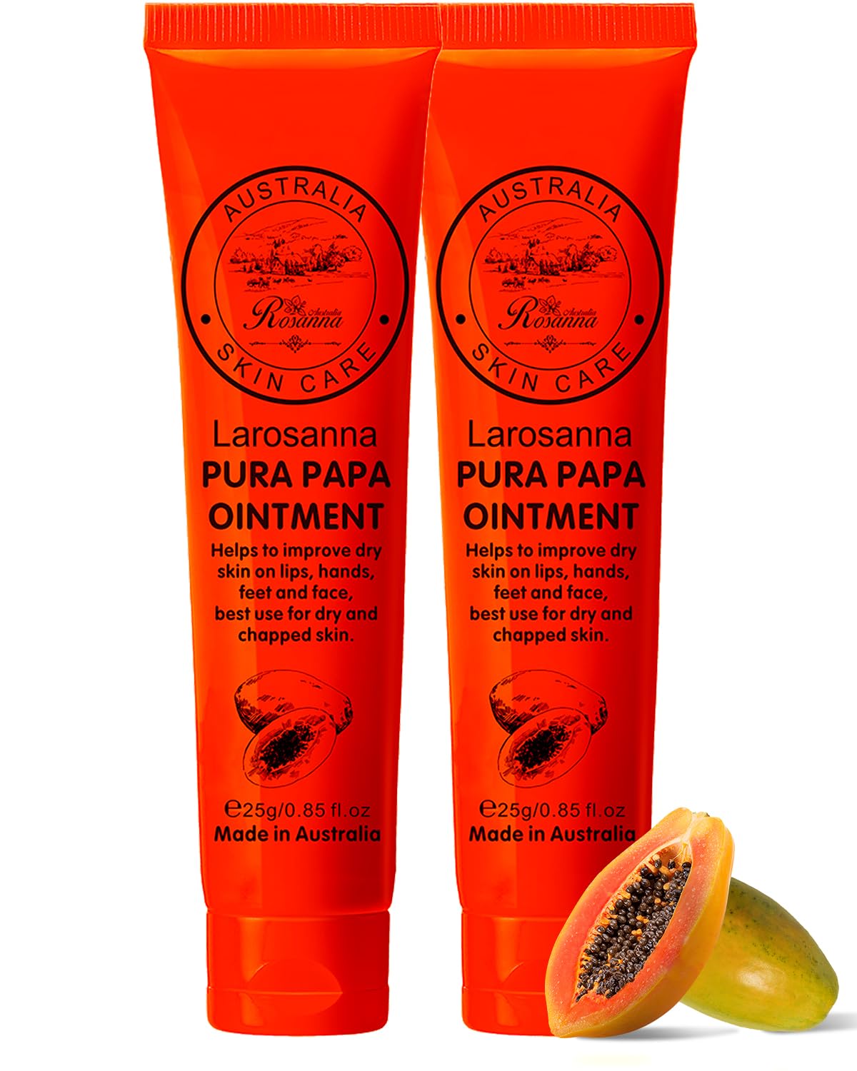 2 Pack Papaw Ointment, 25g Each Papaya Cream Imported Directly From Australia