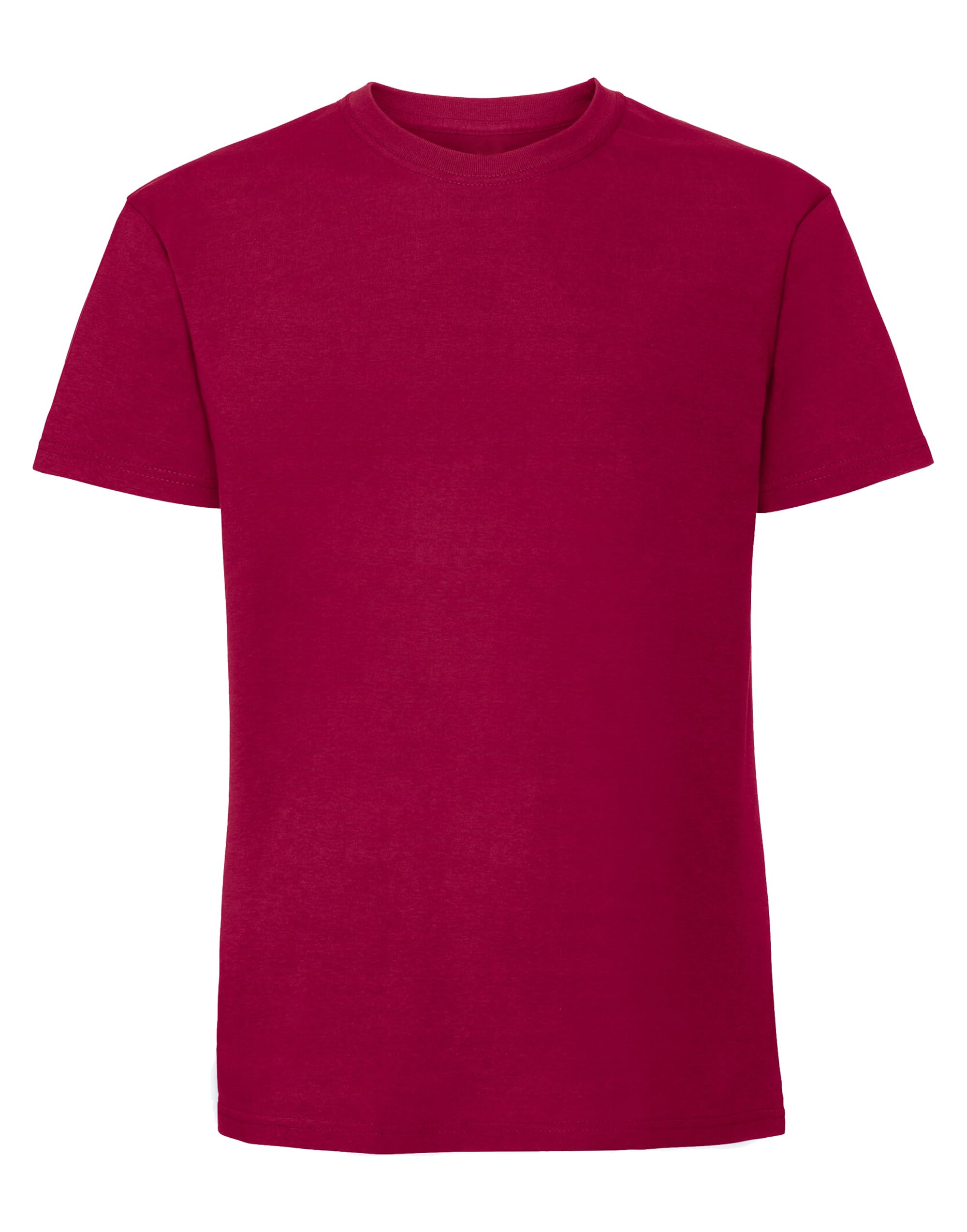 COOZO Men's Classic Blank Ringspun Premium Crew Neck Short Sleeve T-Shirt - Cranberry - 2XL