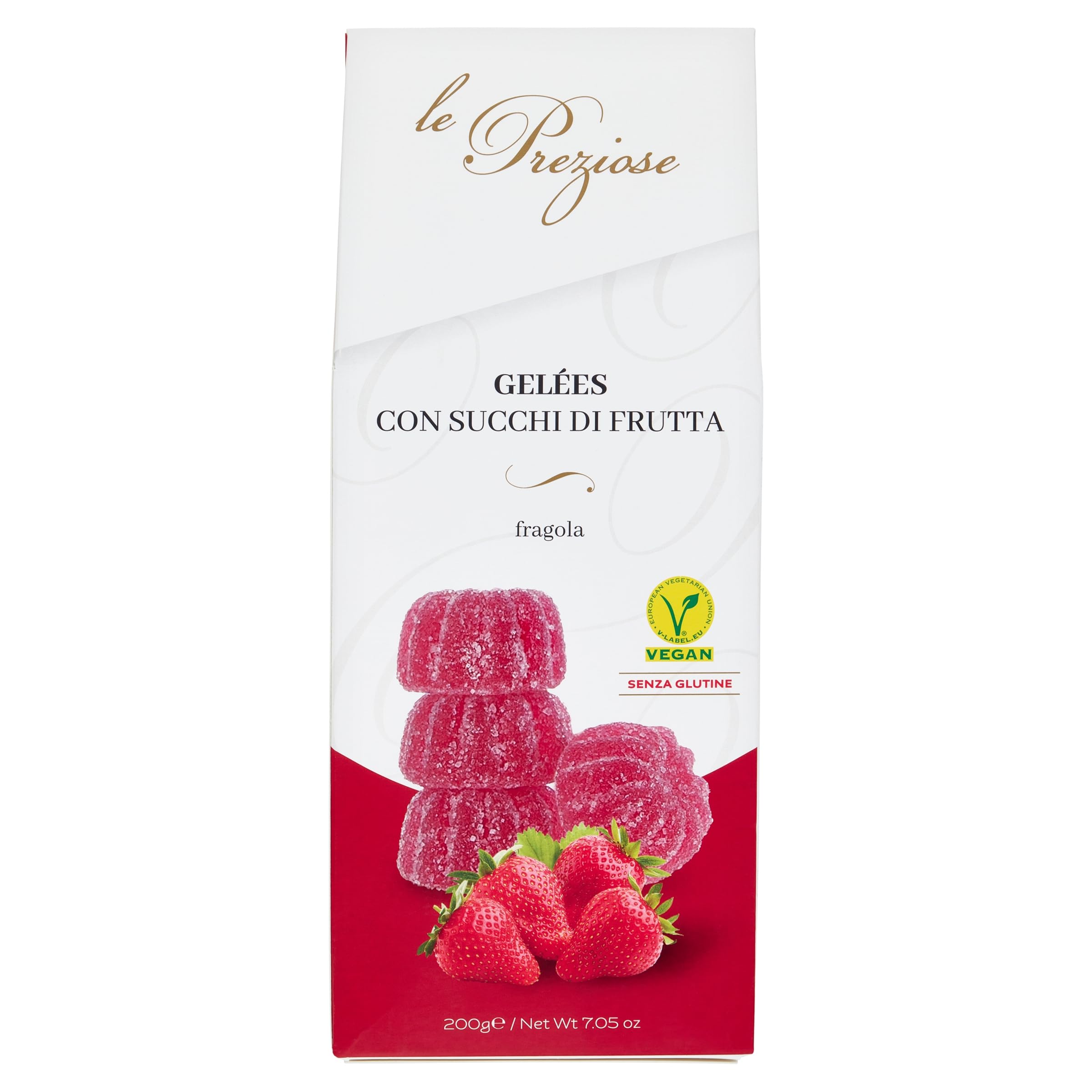 Strawberry - Fruit Jellies Italian Sweets Le Preziose 200g