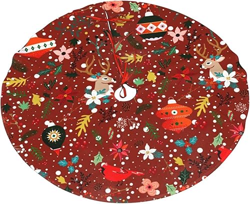 Vista 32 de Cute Gingerbread Candy Christmas Tree Skirt 30 Inches Pink Santa Tree Skirts Farmhouse Xmas Tree Mat Ornaments Decorations