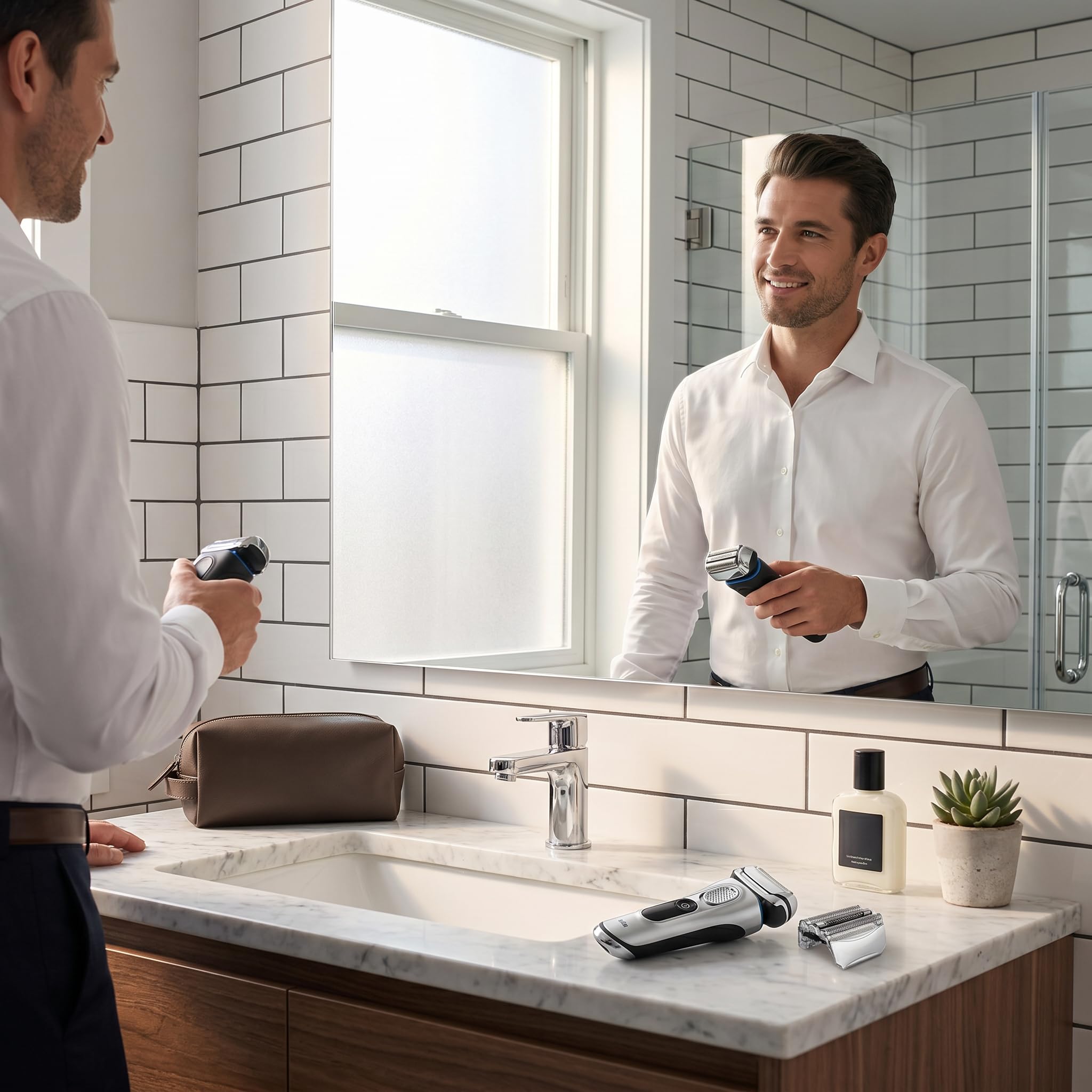 Ersatzteile Scherkopf Series 5 – 51S Folie+Messer | Kompatibel mit Braun 530-550, 570s, 8000, 8985, ContourPro, wasserdicht, hautschonend, einfacher Austausch