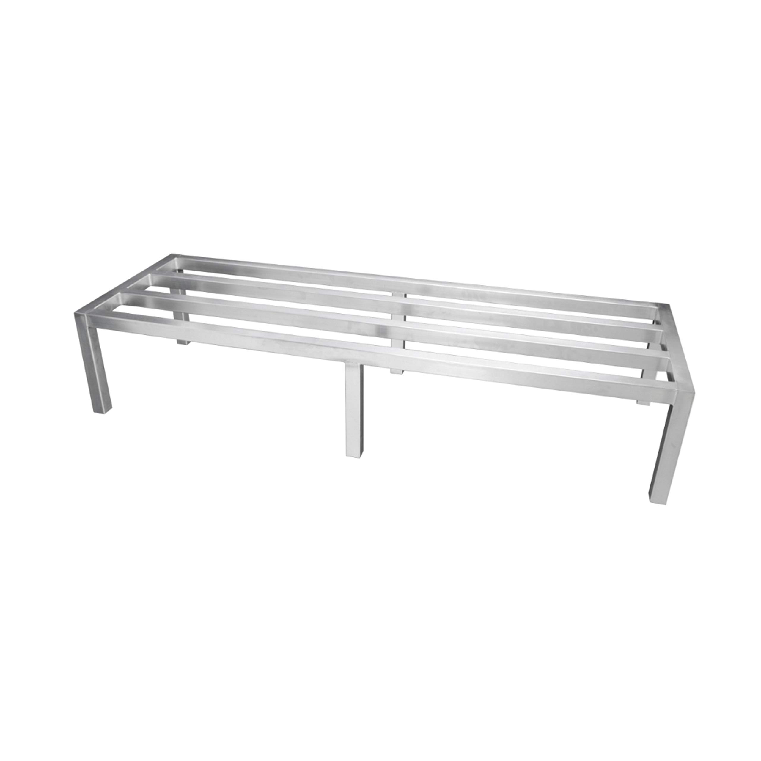 Aluminum dunnage rack by Thunder Group – 20" X 60" X 8", 1800 lbs Capacity, Aluminum, Silver, Model ALDN2060E