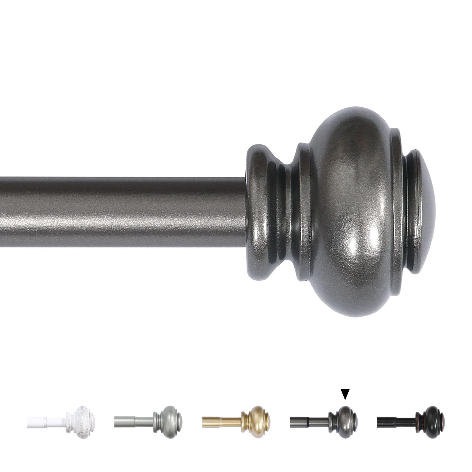 Photo 1 of H.VERSAILTEX Adjustable Curtain Rod, 16.2"-106.2", Pewter