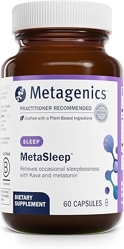 Metagenics MetaSleep - Suplemento para dormir de melatonina de doble fase con raíz de kava para relajación y calma* - Fórmula de liberación
