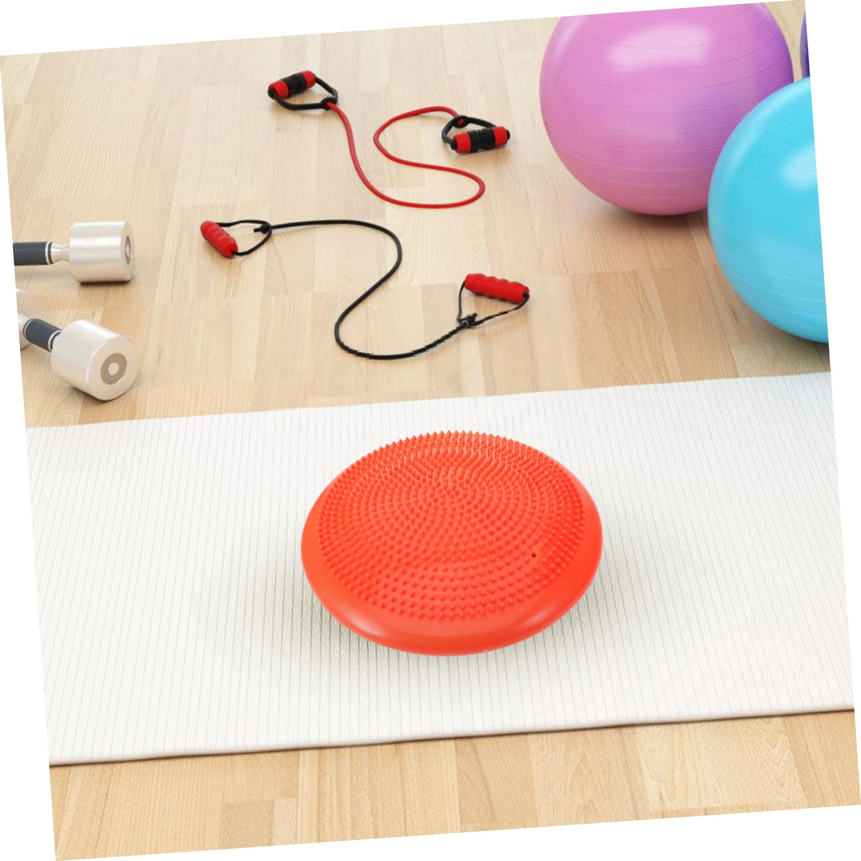 Coussin D’équilibre Gonflable Rond pour Yoga et Fitness en Pvc Orange