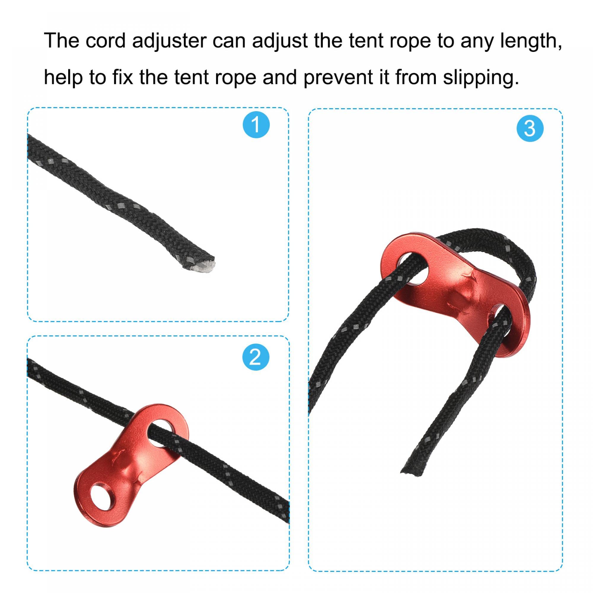 Amazon | uxcell テントロープ ナイロン ブラック 反射型ガイライン