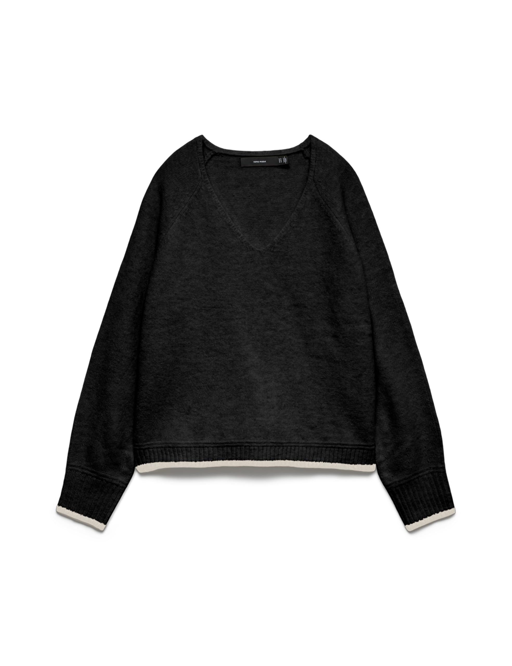 VERO MODA Damen Vmaquarius Ls V-Neck Raglan Pullover Bf