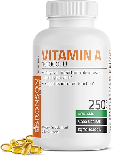 Vitamina A Bronson 10000 IU 250 cápsulas blandas