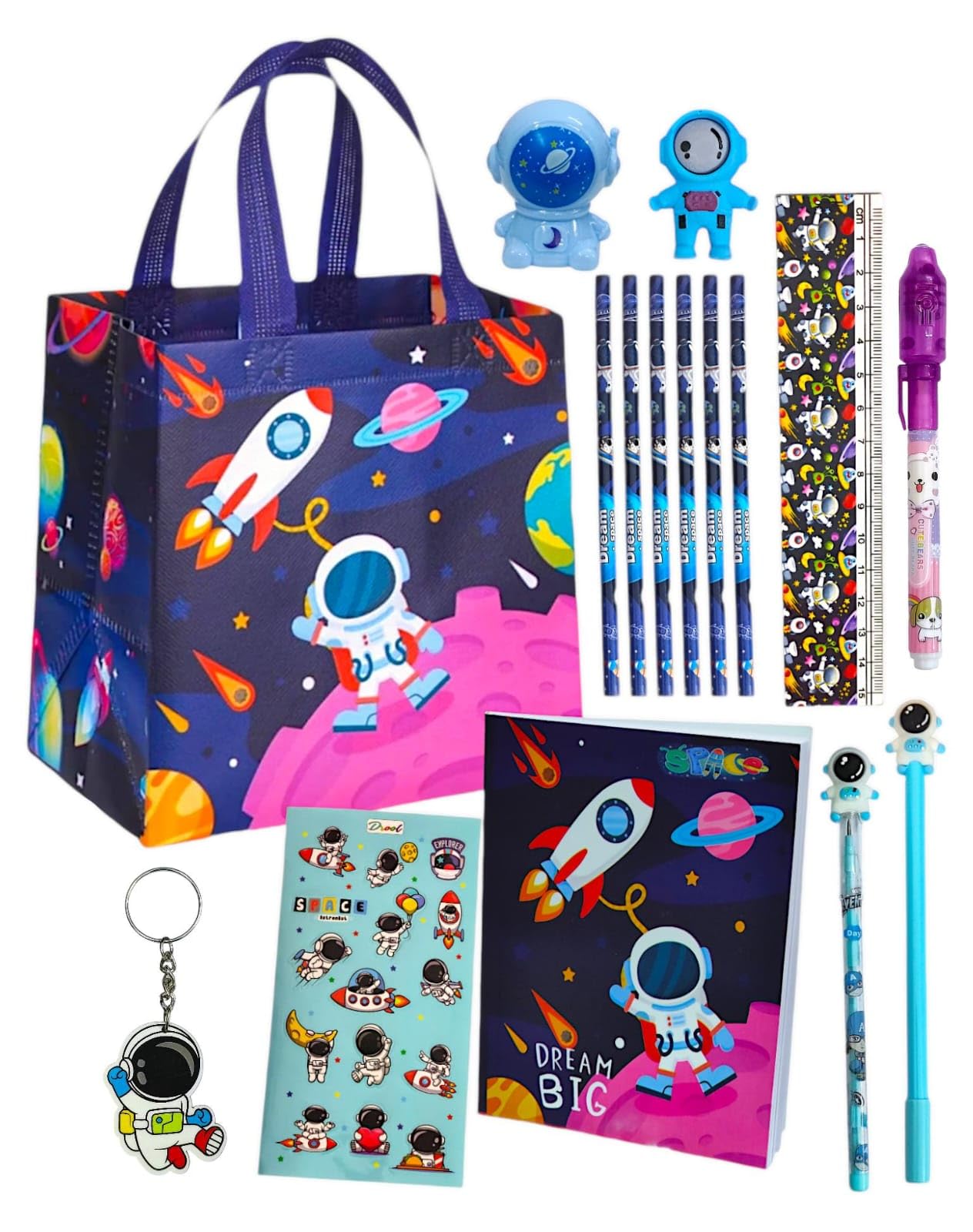 TERA 13 Gift Stationery Set For Boys Pack Of 11 Stationery Items Birthday Return Gifts Stationery Combo Kit For Boys Space Theme Stationery Set For Boys School Stationery For Kids, Diwali gifts-picture-11